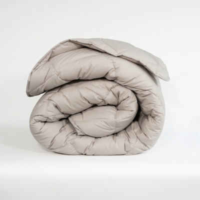 Памучна зимна олекотена завивка "Париж Сива" единична 150/210 см