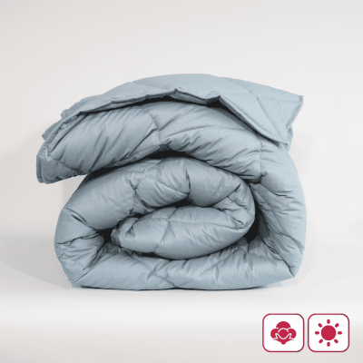 Памучна лятна олекотена завивка "Париж Аква" единична 150/210 см