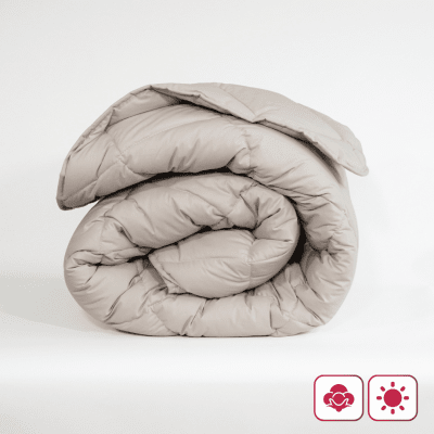 Памучна лятна олекотена завивка "Париж Сива" двойна 200/210 см