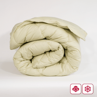 Памучна зимна олекотена завивка "Париж Мента" единична 150/210 см