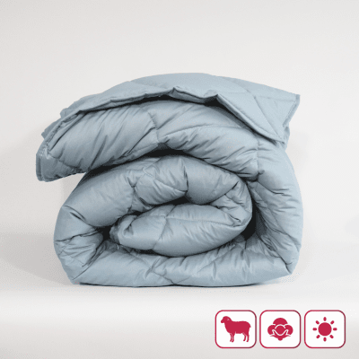 Лятна вълнена завивка "Мерино Лайт Аква" двойна 200/210 см 