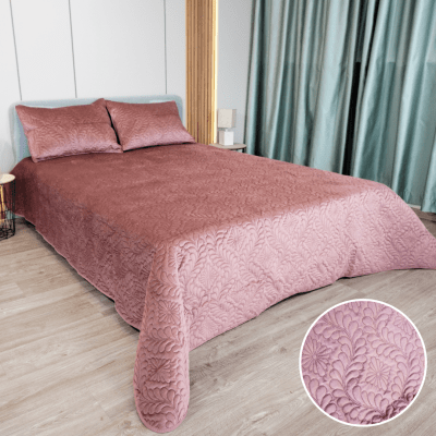 Шалте Велвет с 2бр. декоративни калъфки Охра