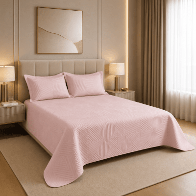 Шалте за спалня или диван Куин Бледо розово 220/240 см.