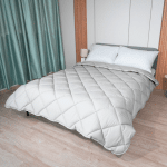 Памучна зимна олекотена завивка "Париж Сива" единична 150/210 см