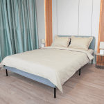 Двоен спален комплект "Памук Сатен Жакард" капучино