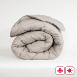 Памучна лятна олекотена завивка "Париж Сива" единична 150/210 см