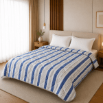Лятна олекотена завивка за единично легло Грид 150/210 см.