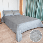 Шалте Велвет с 2бр. декоративни калъфки Сиво