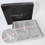 Единичен спален комплект "Памук Сатен Жакард" сив