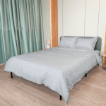 Единичен спален комплект "Памук Сатен Жакард" сив